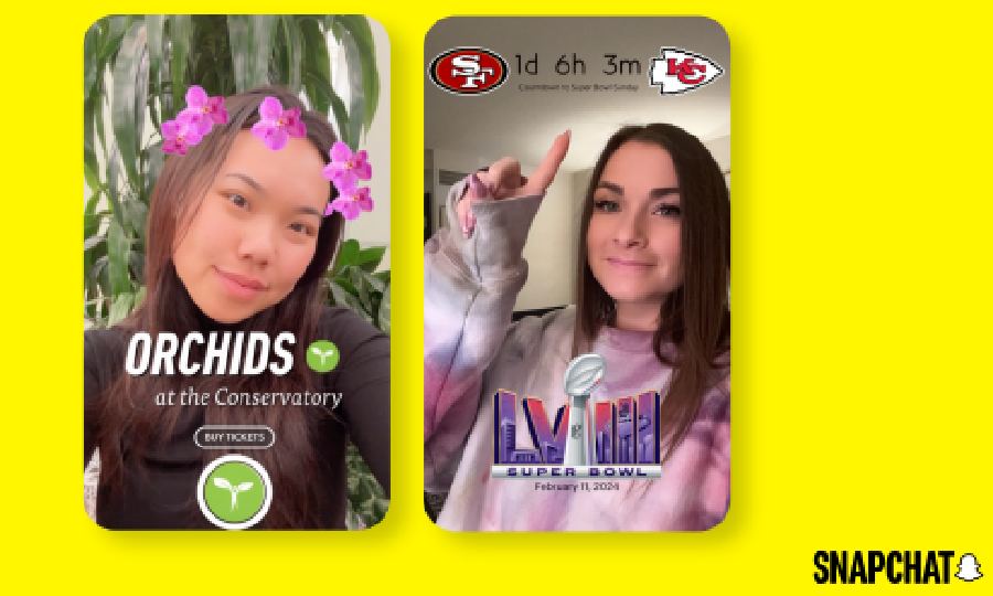 Dal Super Bowl al giardino botanico: come i brand stanno utilizzando i filtri AR di snapchat per promuoversi
